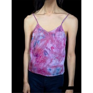 Tie Dye Tank Top Summer Cami Top Purple Kawaii Shirt